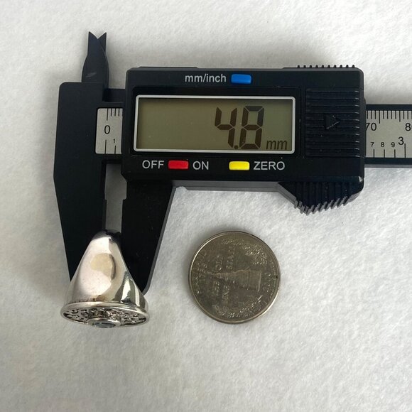 Sterling Silver 925 Round Blue Topaz Scrollwork Wide Band Statement Ring Sz 5.75 - Picture 16 of 16